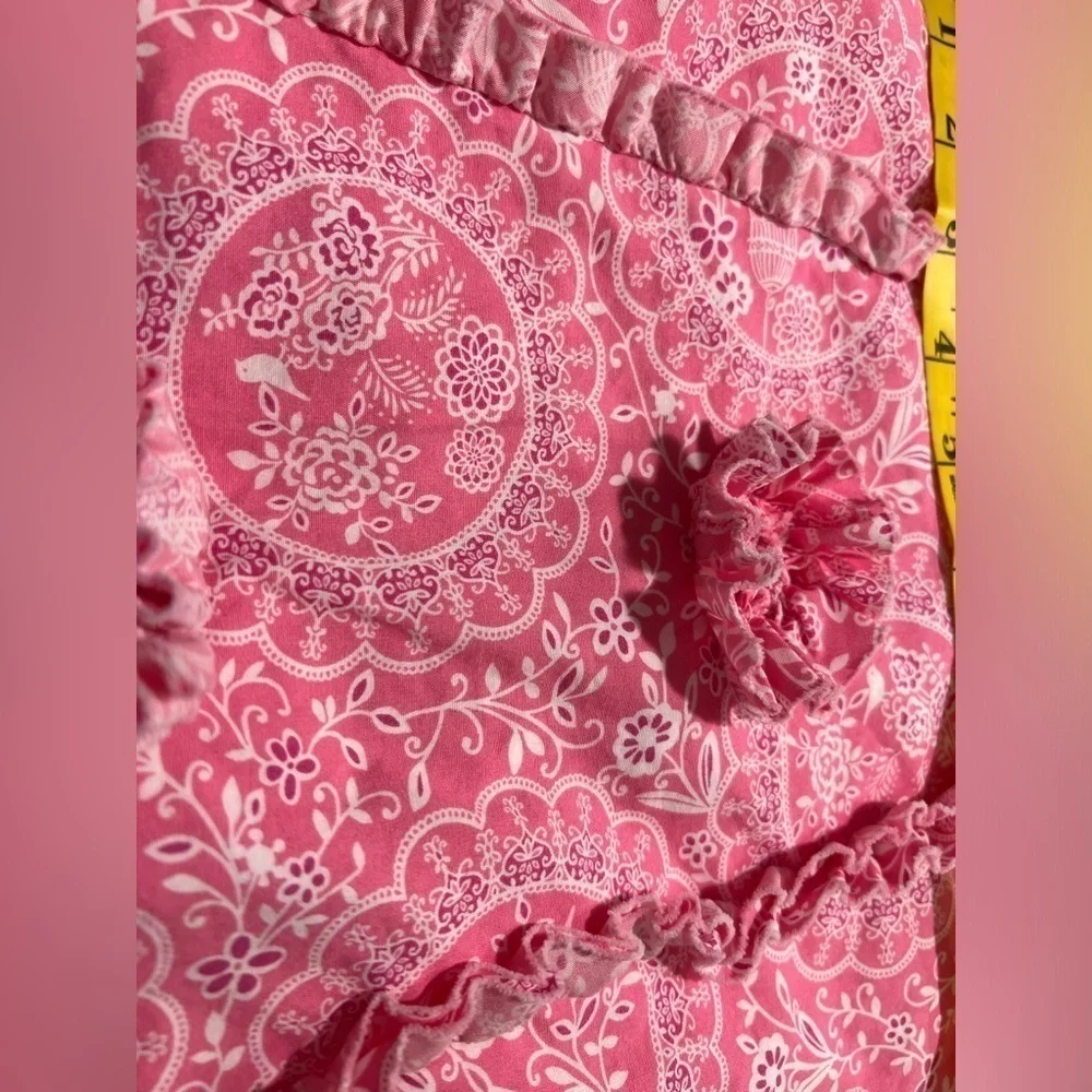 Lilly Wicket Pink and White Lined Cotton Dress Size 5